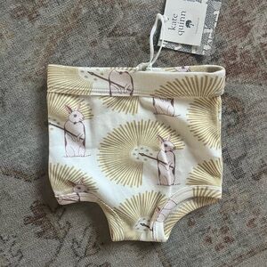 Quinn Cream and Gold Bunny Diaper Cover